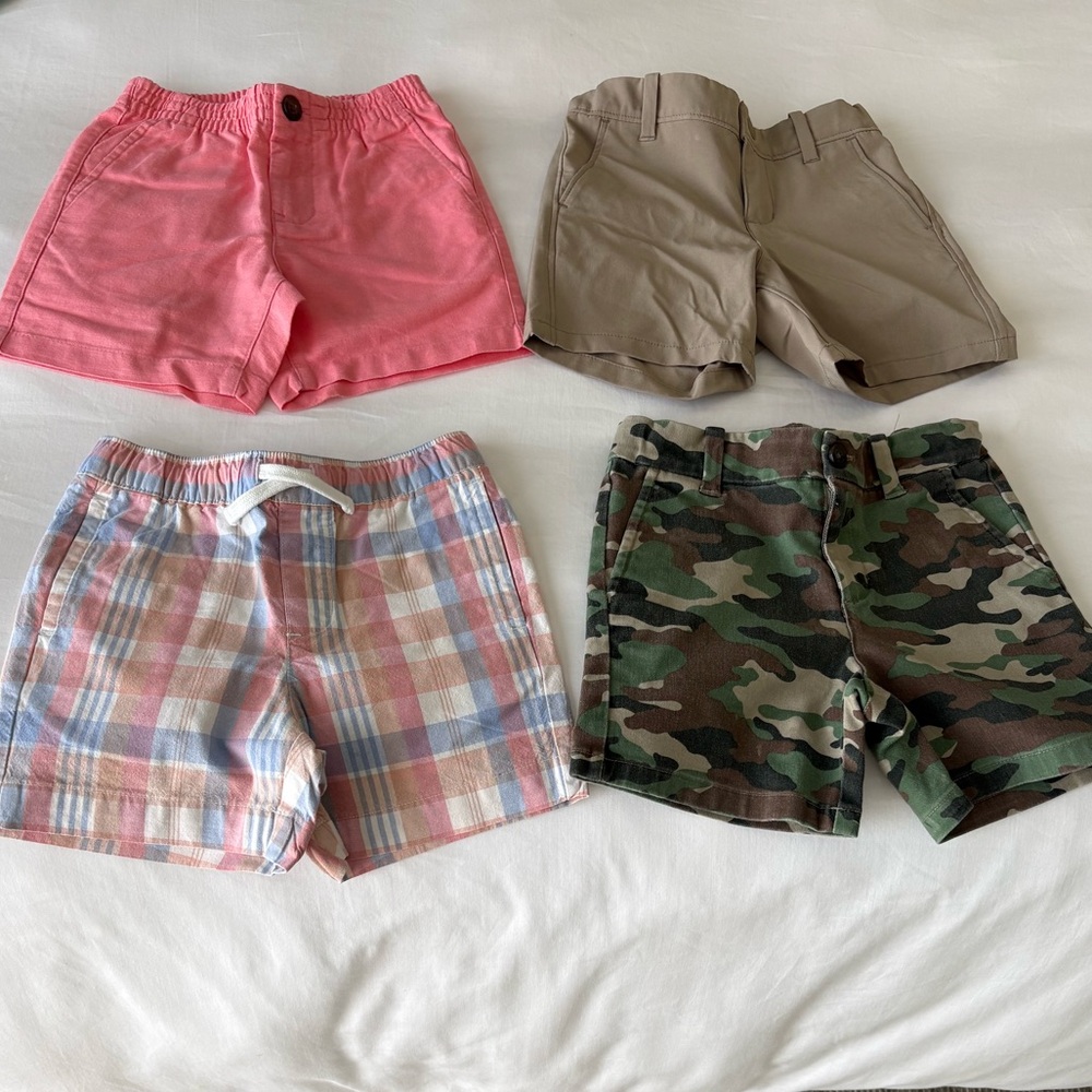 Janie and Jack Plaid Shorts in Pink and Blue